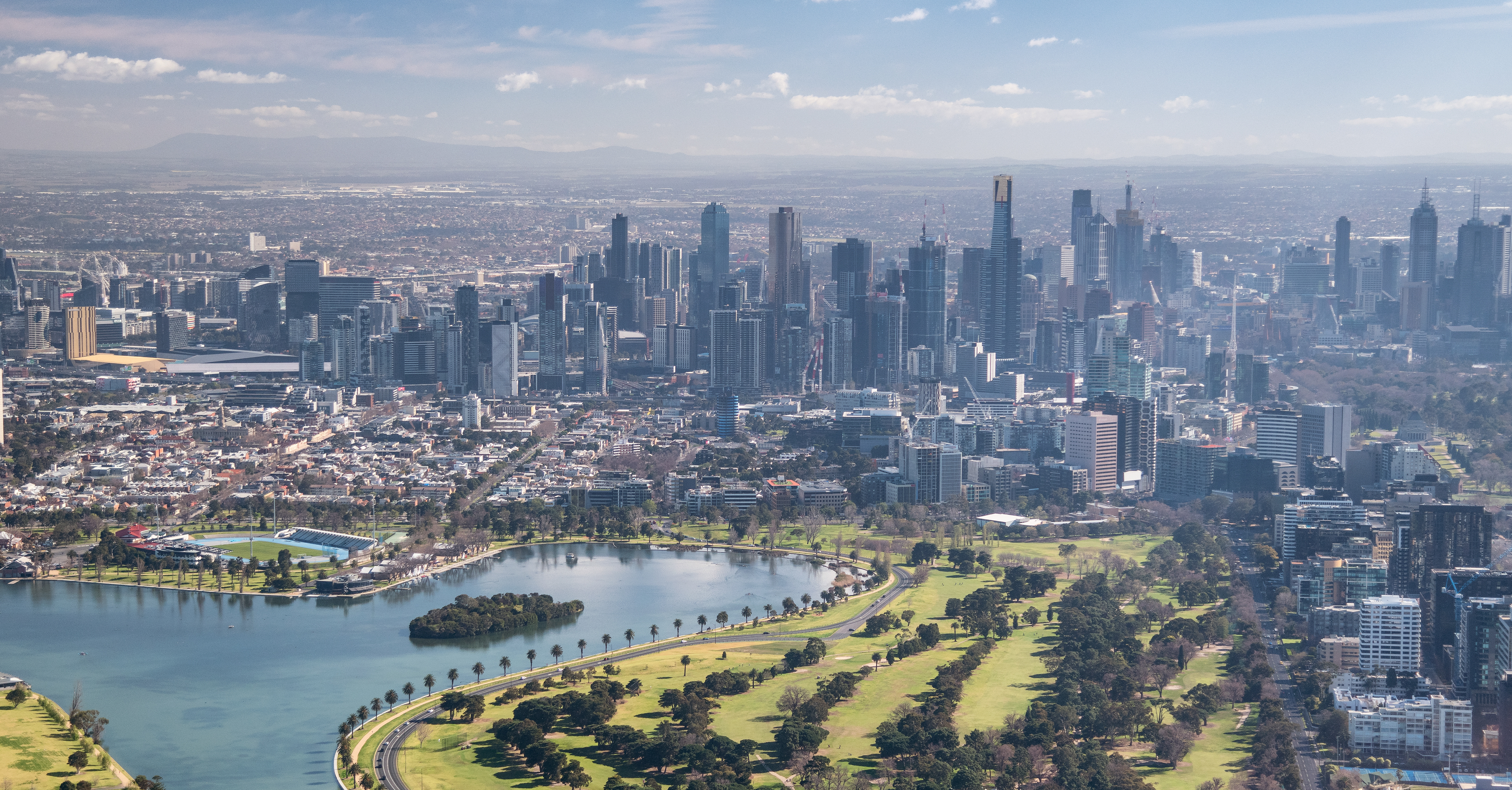 Melbourne aerial view